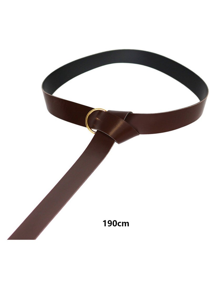 Medieval Sword Belt Viking Knight PU Belt Photography Photo Film and Television COSPLAY Props (brown) - Image 2